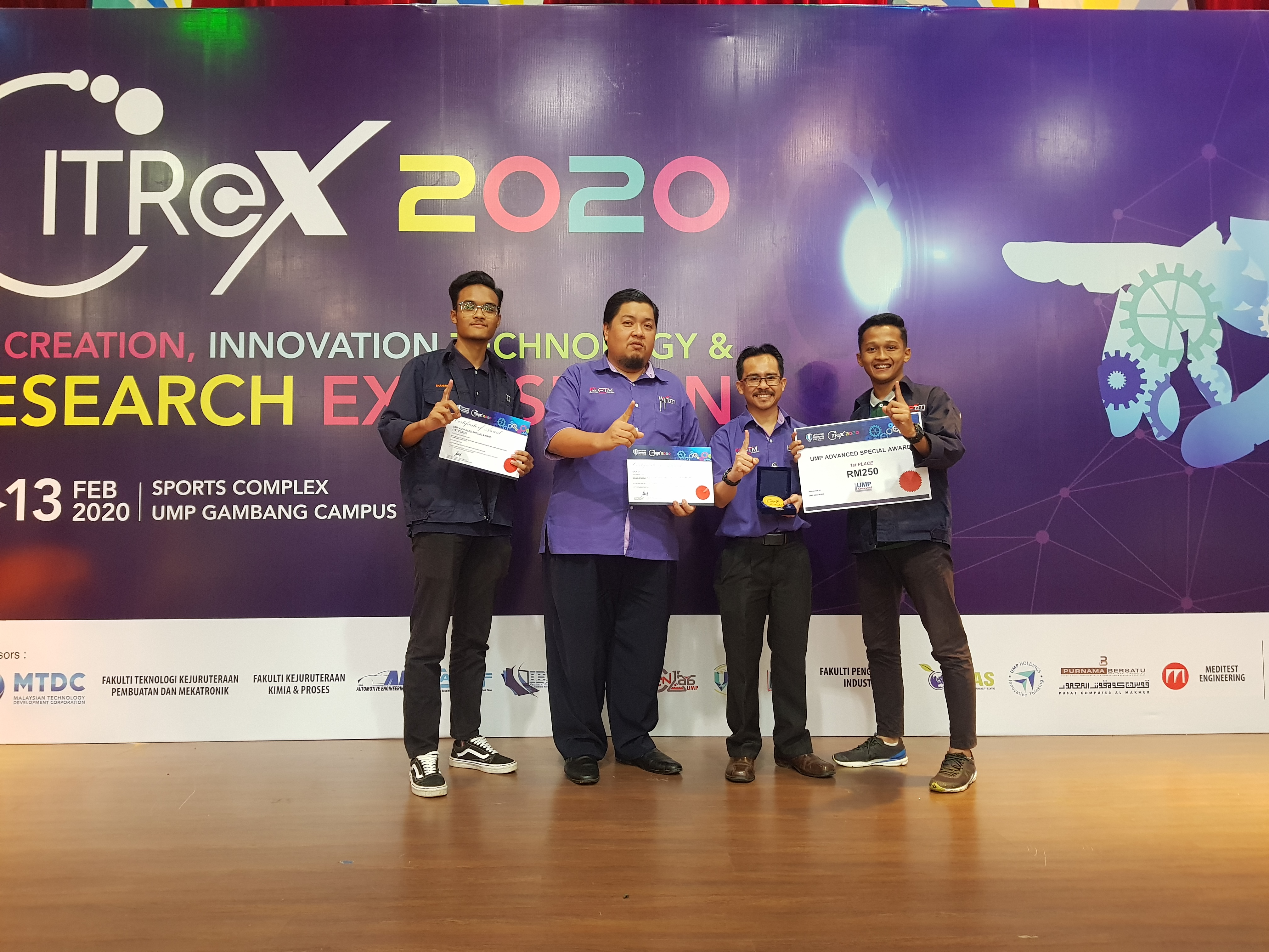 KPTM dinobatkan tempat pertama utk Advance Special Award di CITREx 2020 anjuran Universiti Malaysia Pahang (UMP)